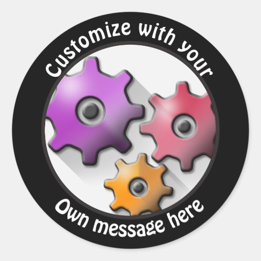 Benutzerdefinierte Textgestänge Runder Aufkleber (Vorderseite)