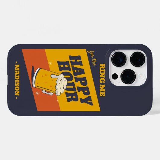 Benutzerdefinierte Textglückszeit Case-Mate iPhone Hülle (Rückseite (Horizontal))