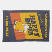 Benutzerdefinierte Textglückszeit Geschirrtuch (Horizontal)