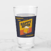 Benutzerdefinierte Textglückszeit Glas (Rückseite)