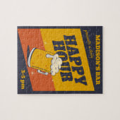 Benutzerdefinierte Textglückszeit Puzzle (Horizontal)