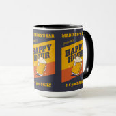 Benutzerdefinierte Textglückszeit Tasse (VorderseiteRechts)