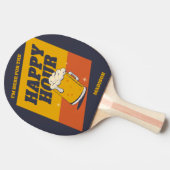 Benutzerdefinierte Textglückszeit Tischtennis Schläger (Seitenansicht)