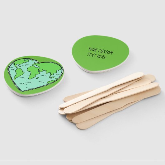 Benutzerdefinierte Texthandventilatoren der Earth- Fächer (Non-assembled)