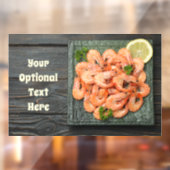 Benutzerdefinierte Texthrimps Fensteraufkleber (Blatt 2)