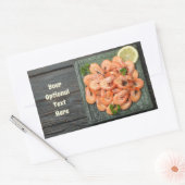 Benutzerdefinierte Texthrimps Rechteckiger Aufkleber (Umschlag)