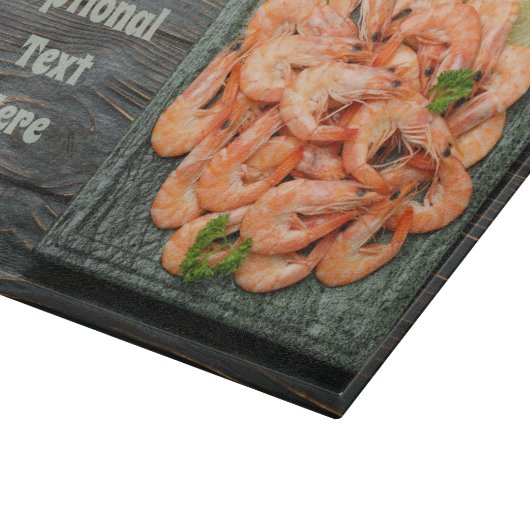 Benutzerdefinierte Texthrimps Schneidebrett (Ecke)