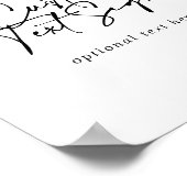 Benutzerdefinierte Textkalligrafie Modernes Elegan Poster (Ecke)