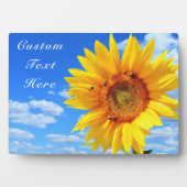 Benutzerdefinierte Textkarte - Sonnenblumen und Bi Fotoplatte (Vorderseite)