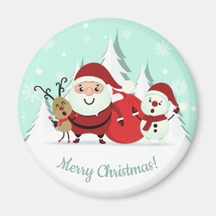 benutzerdefinierte Textmagnet für Santa, Reindeer  Magnet