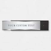 Benutzerdefinierte Textname Vorlage Schwarz & Silb Türschild (Vorderseite )