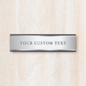 Benutzerdefinierte Textname Vorlage Schwarz & Silb Türschild (Vorderseite )