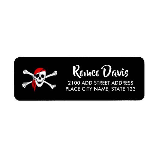 Benutzerdefinierte Textpiren Kreuzknochen schwarz (Vorne)