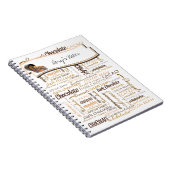 Benutzerdefinierte Textschokolade Mehrsprachige Ty Notizblock (Rechte Seite)