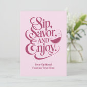 Benutzerdefinierte Textseite, Vorlieben, genießen Einladung (Stehend Vorderseite)