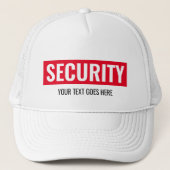 Benutzerdefinierte Textsicherheitsvorlage Unisex W Truckerkappe (Vorderseite)