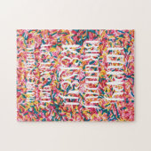 Benutzerdefinierte Textsprinklen | Happy Birthday Puzzle (Horizontal)