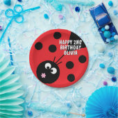 Benutzerdefinierte Texttablette Ladybird - Niedlic Pappteller (Party)