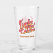 benutzerdefinierte Texttürken und Caicos Glas (Rückseite)