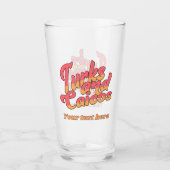 benutzerdefinierte Texttürken und Caicos Glas (Vorderseite)