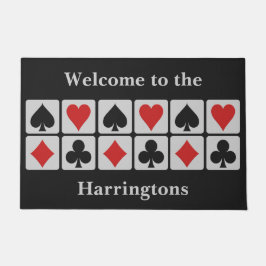 Benutzerdefinierte Texttürmatten des Kartenspieler Fußmatte
