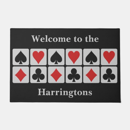 Benutzerdefinierte Texttürmatten des Kartenspieler Fußmatte (Vorderseite)