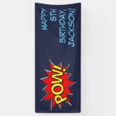 Benutzerdefinierte Textvorlage "POW" Superhero Com Banner (Vertikal)