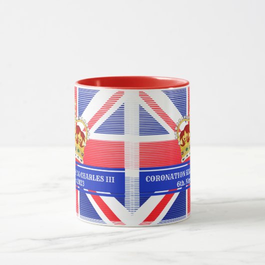 Benutzerdefinierte Textzeichnung König Charles III Tasse (Zentrum)
