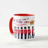 Benutzerdefinierte Textzeichnung König Charles III Tasse (Vorderseite Links)