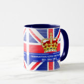 Benutzerdefinierte Textzeichnung König Charles III Tasse (VorderseiteRechts)