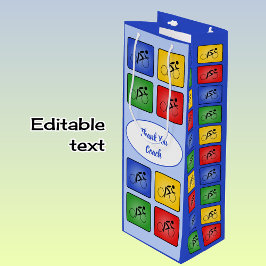 Benutzerdefinierte Textzyklussymbole blau Geschenktüte Für Weinflaschen