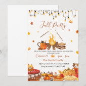 Benutzerdefinierte Thanksgiving-Dinnerparty Einladung (Vorne/Hinten)
