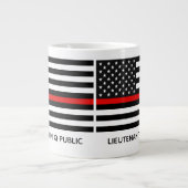 Benutzerdefinierte Thin Red Line American Flag Jumbo-Tasse (Vorderseite)