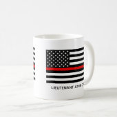 Benutzerdefinierte Thin Red Line American Flag Kaffeetasse (VorderseiteRechts)