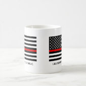 Benutzerdefinierte Thin Red Line American Flag Kaffeetasse (Mittel)