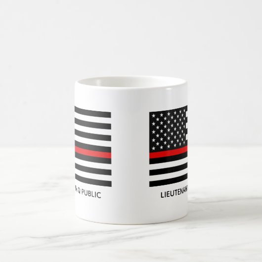 Benutzerdefinierte Thin Red Line American Flag Kaffeetasse (Mittel)