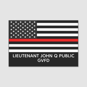 Benutzerdefinierte Thin Red Line American Flag Namensschild