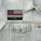 Benutzerdefinierte Thin Red Line American Flag Namensschild (Beispiel)