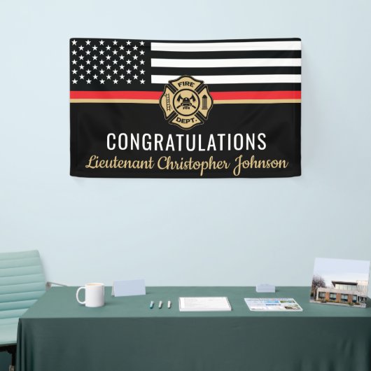 Benutzerdefinierte Thin Red Line Flag Firefighter- Banner (Messeveranstaltung)