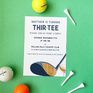 Benutzerdefinierte Thir-Tee Par-Tee Golf-Themen-Ge Einladung