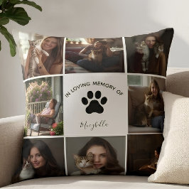 Benutzerdefinierte Tier-Collage In Loving Memory K Kissen