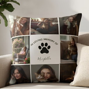 Benutzerdefinierte Tier-Collage In Loving Memory K Kissen