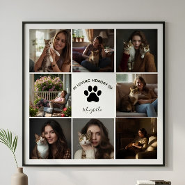 Benutzerdefinierte Tier-Collage In Loving Memory K Poster