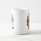 Benutzerdefinierte Tierfoto- und Namens-Typografie Kaffeetasse (Mittel)
