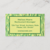 Benutzerdefinierte Tiki Dschungel-Visitenkarte Visitenkarte (Rückseite)