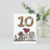 Benutzerdefinierte Tischnummer 10 Postkarten (Stehend Vorderseite)
