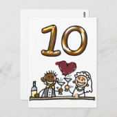 Benutzerdefinierte Tischnummer 10 Postkarten (Vorne/Hinten)