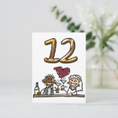 Benutzerdefinierte Tischnummer 12 Postkarten (Stehend Vorderseite)
