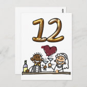 Benutzerdefinierte Tischnummer 12 Postkarten (Vorne/Hinten)
