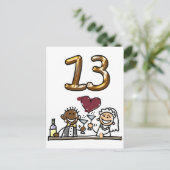 Benutzerdefinierte Tischnummer 13 Postkarten (Stehend Vorderseite)